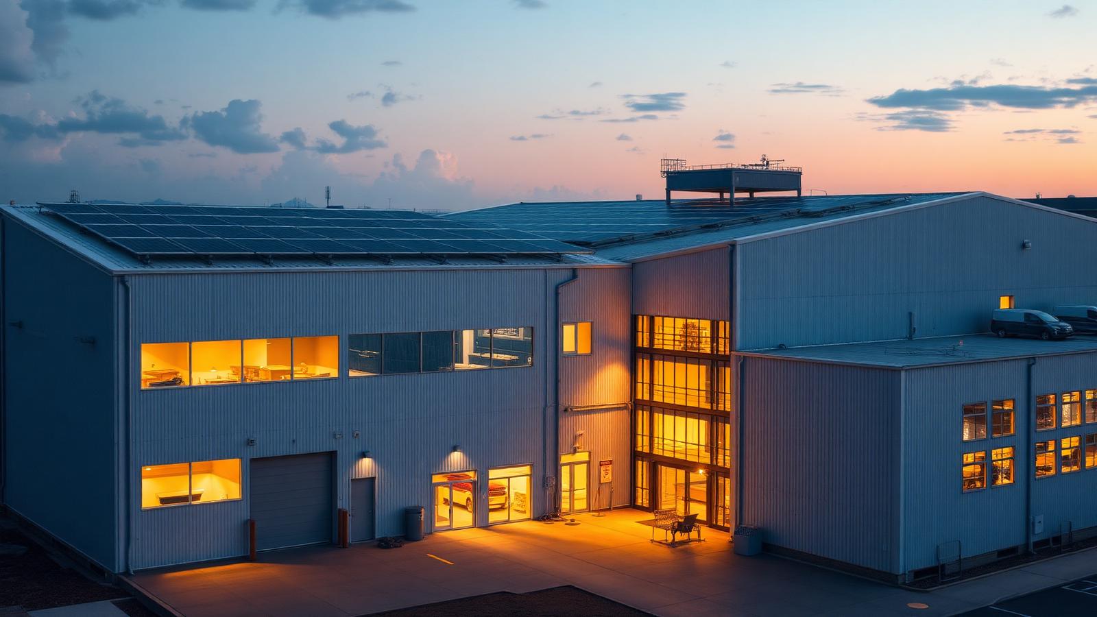 Indústria sustentável com energia solar
